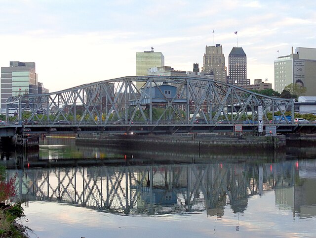 Bridge Street Bridge over Passaic River Downtown Newark