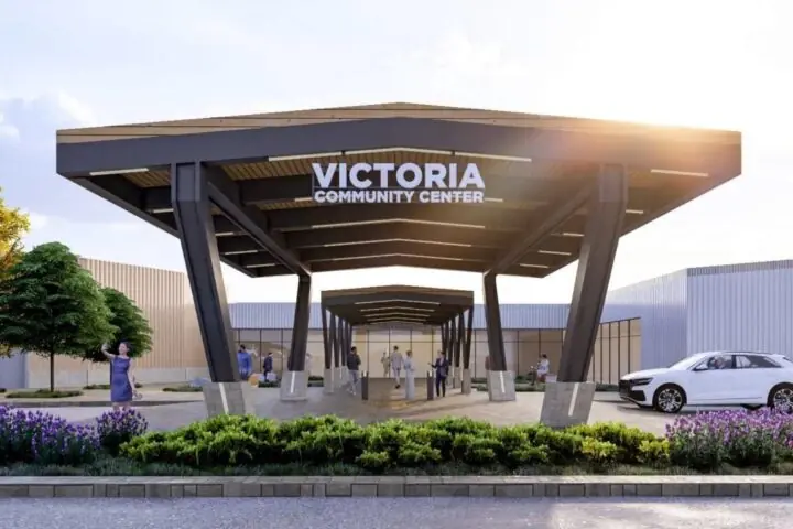 a rendering of the new victoria community center