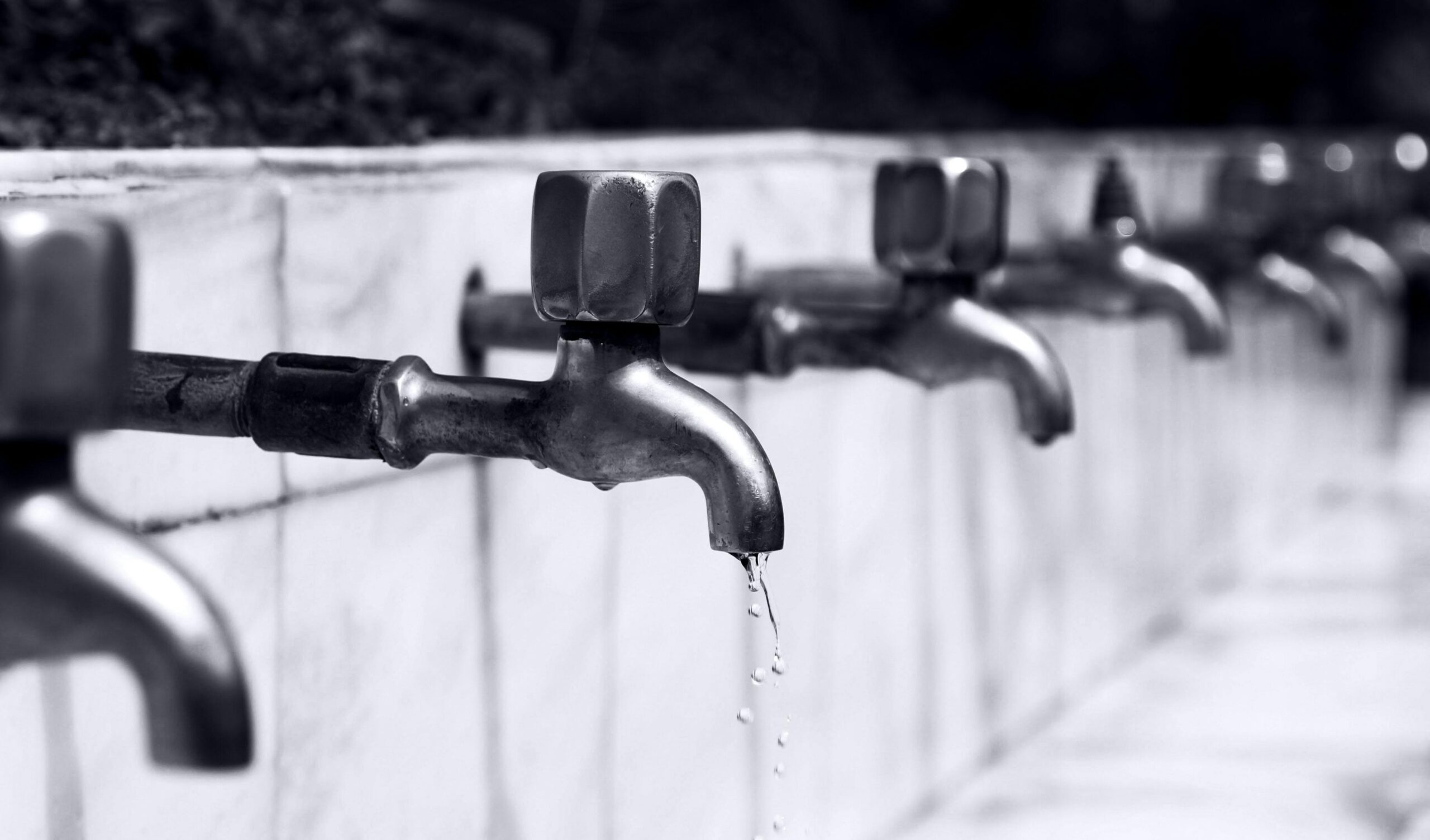 water drips from a faucet
