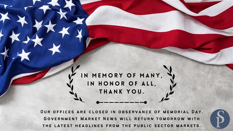 The SPI offices will be closed on Monday, May 26th in observance of Memorial Day. Please join us back here tomorrow for the latest news from the public sector marketplace!