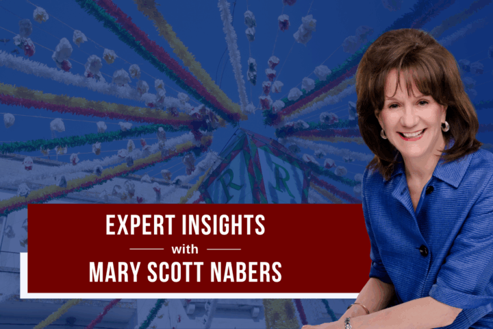 Mary Scott Nabers before a circus attraction.