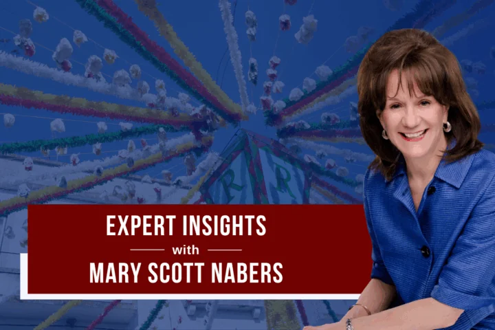 Mary Scott Nabers before a circus attraction.