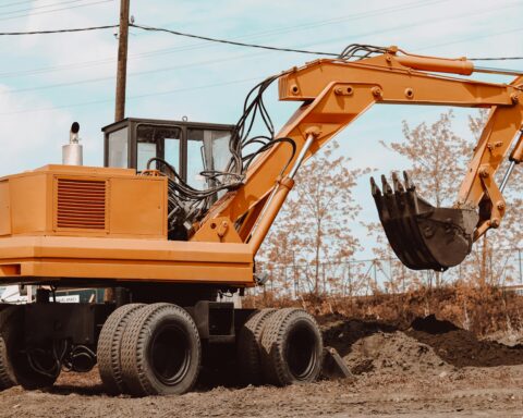A construction vehicle.