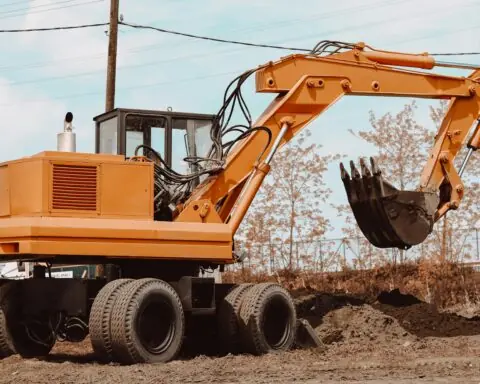 A construction vehicle.