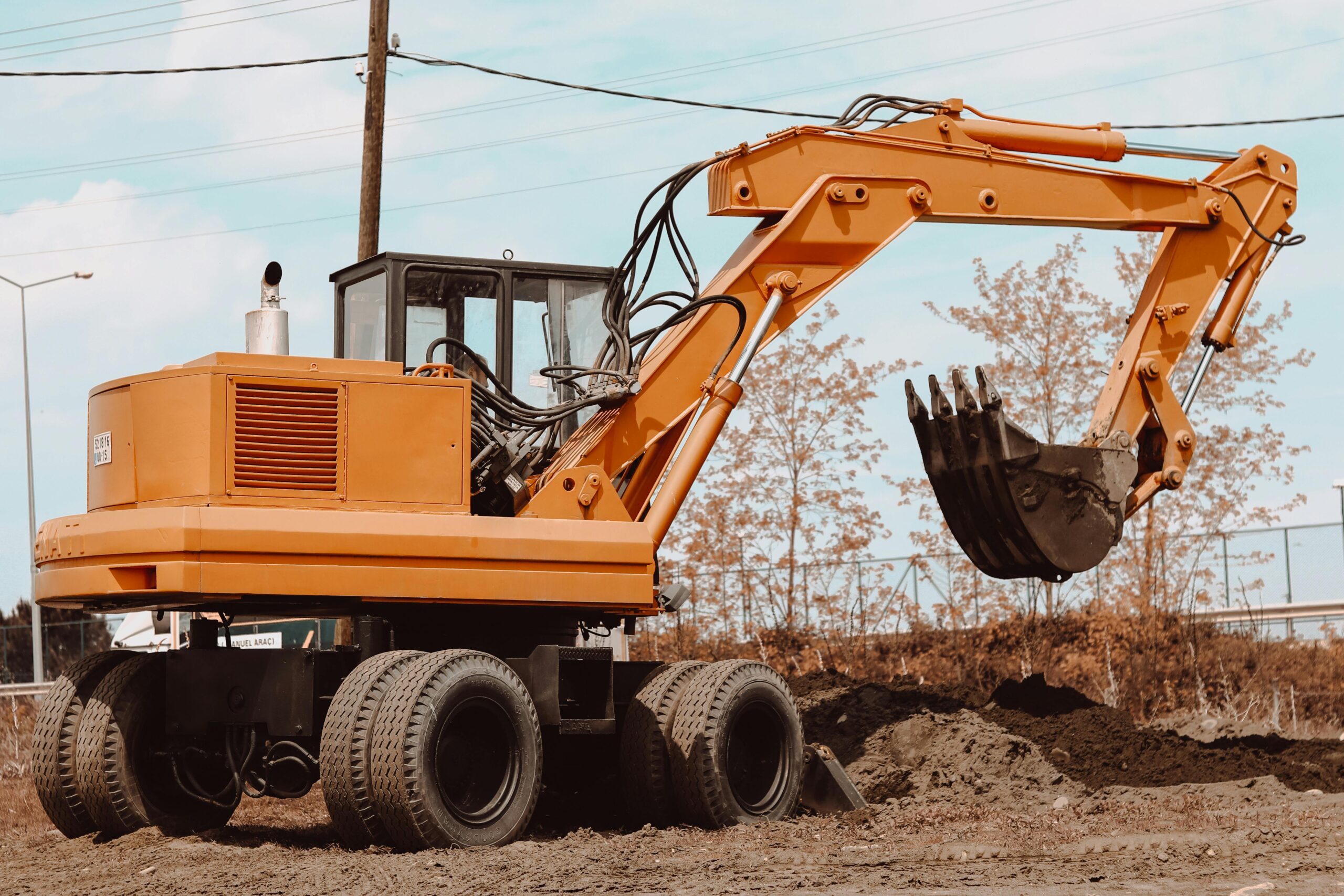 A construction vehicle.