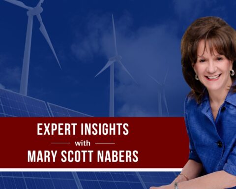 Mary Scott Nabers prepares for her weekly column in Texas Government Insider.