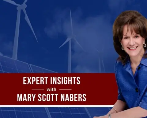 Mary Scott Nabers prepares for her weekly column in Texas Government Insider.
