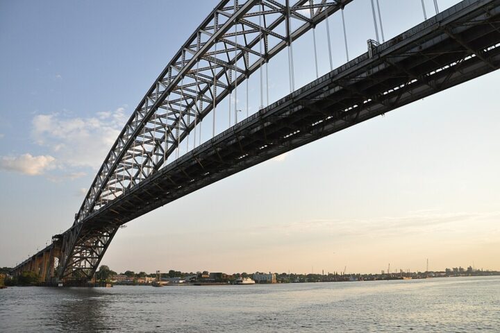 The Newark Bay Bridge in Newark, New Jersey, which is set for replacement in 2026.