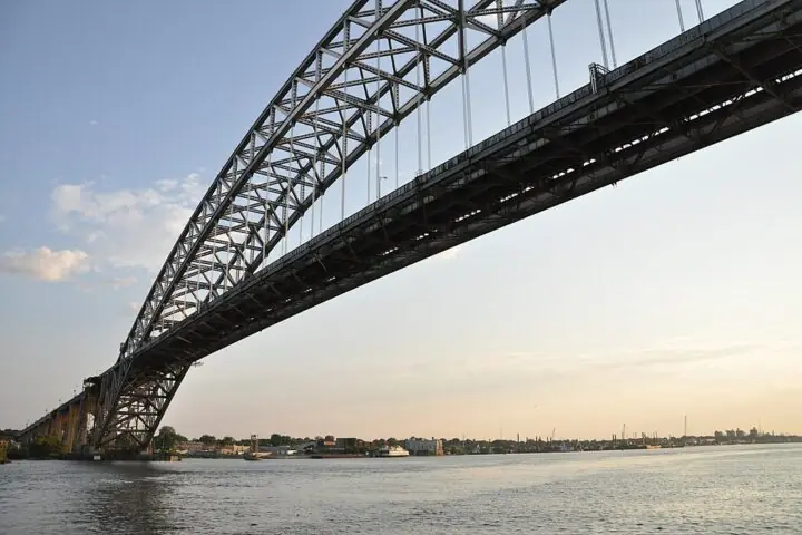 The Newark Bay Bridge in Newark, New Jersey, which is set for replacement in 2026.