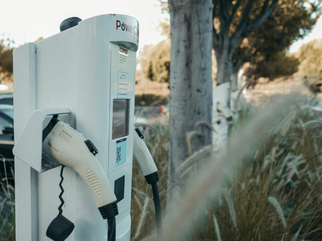 A zero-emissions charging station.