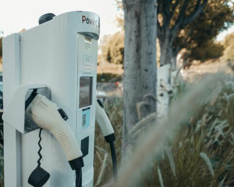 A zero-emissions charging station.