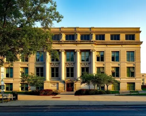 Macbride Hall at the University of Iowa campus.