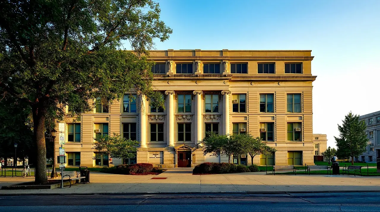 Macbride Hall at the University of Iowa campus.