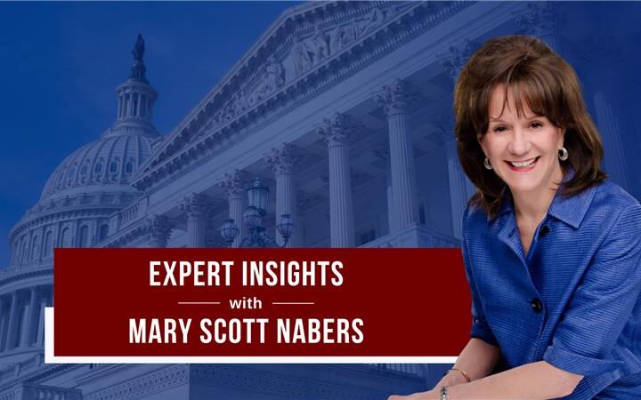 Mary Scott Nabers before a government building in this week's insight about the Big Beautiful Bill, which is now in Congress.