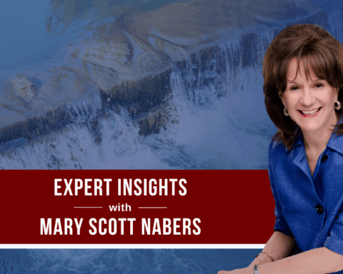 Mary Scott Nabers before rolling water on rocks for her weekly insighgt.