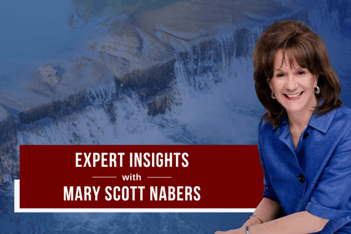 Mary Scott Nabers before rolling water on rocks for her weekly insighgt.