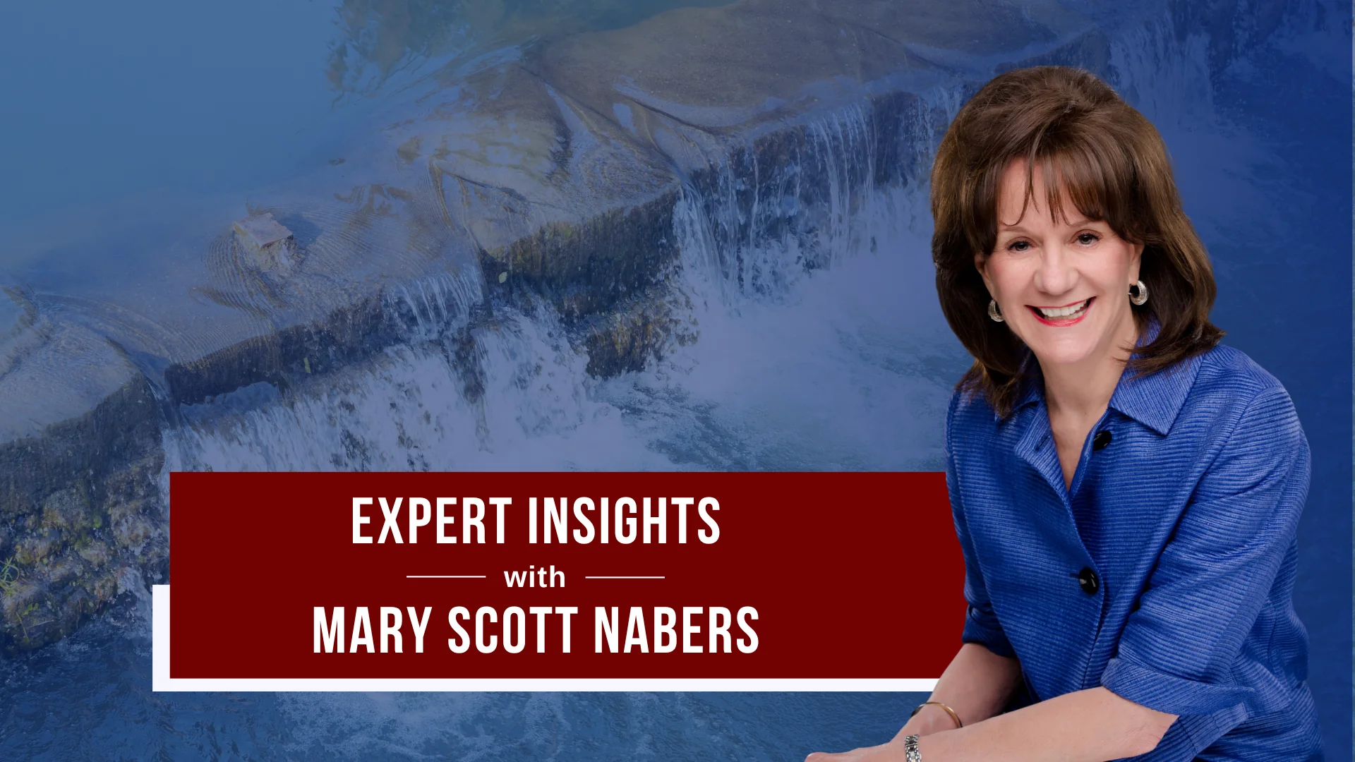 Mary Scott Nabers before rolling water on rocks for her weekly insighgt.