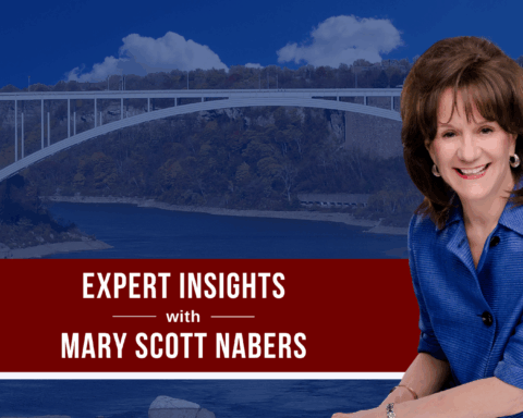 Mary Scott Nabers before a bridge for her weekly column.