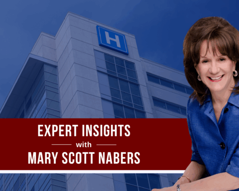 Mary Scott Nabers before a hospital for her weekly column.