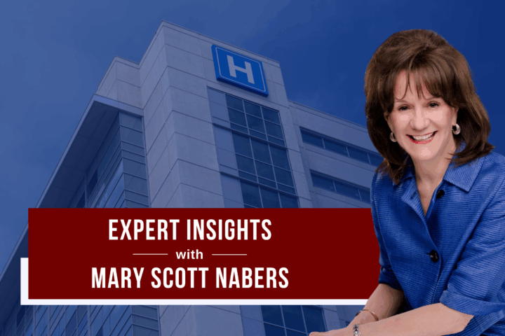 Mary Scott Nabers before a hospital for her weekly column.