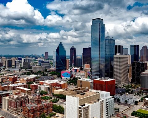 The city of Dallas's skyline.