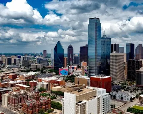 The city of Dallas's skyline.
