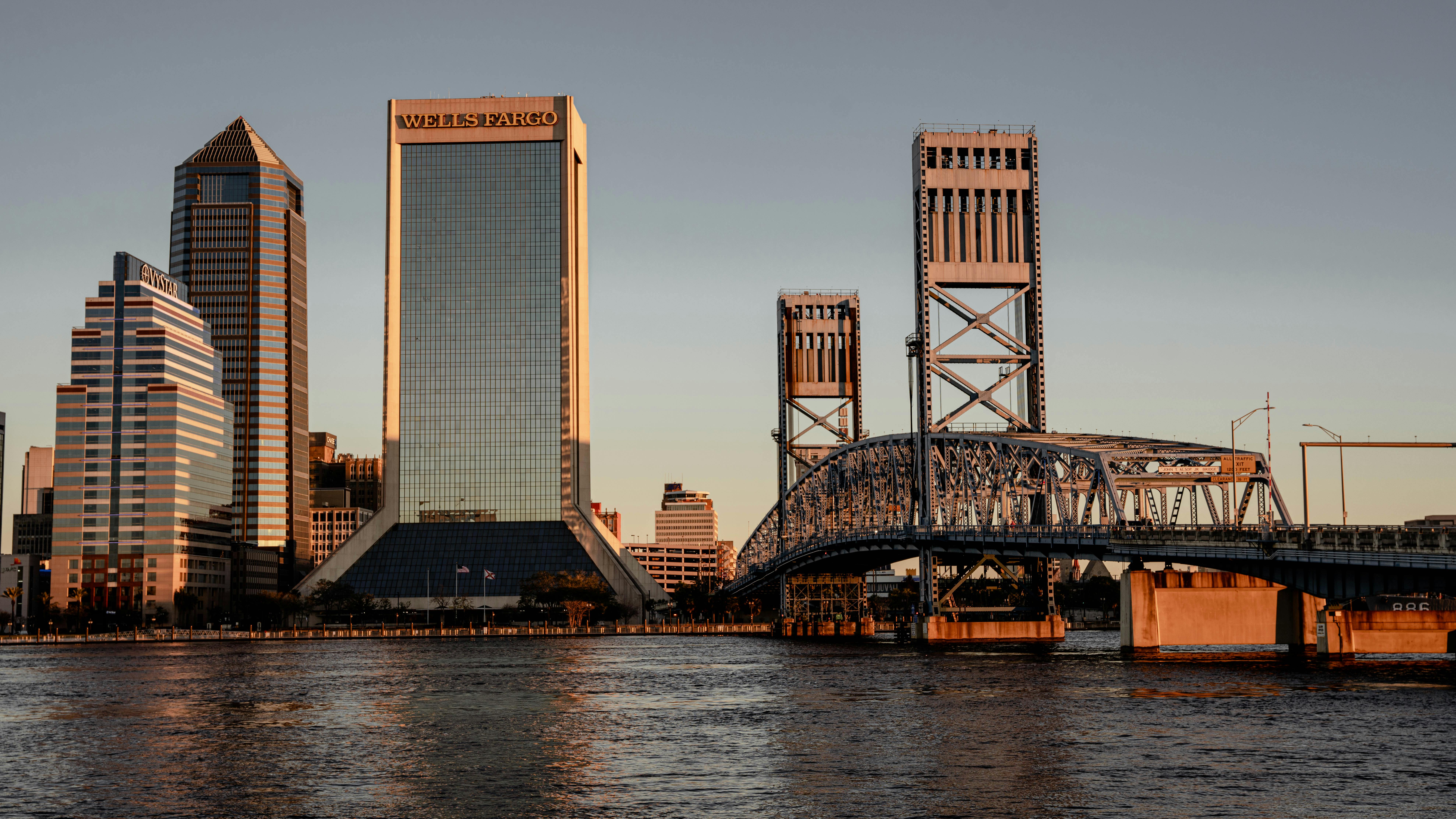 Jacksonville's skyline as photographed from across the river in Florida.