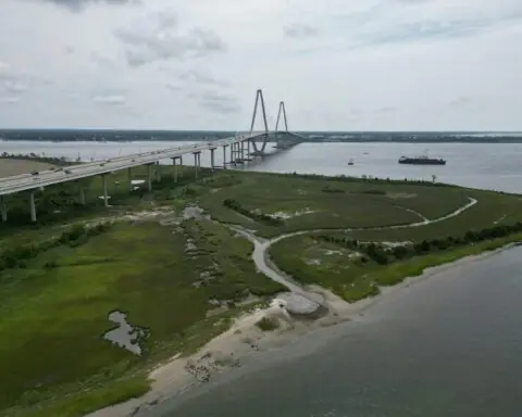 A bridge in South Carolina spans a river.
