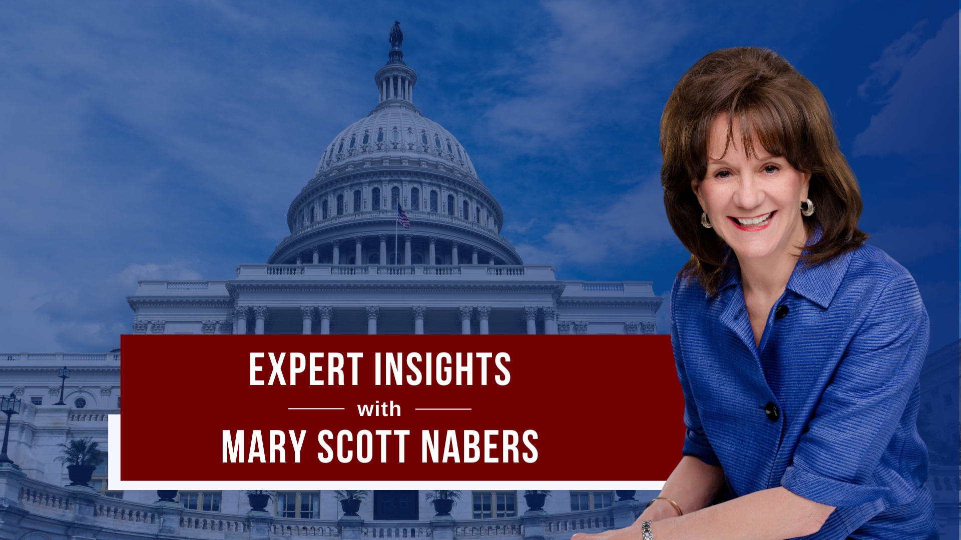 Mary Scott Nabers before the U.S. National Capitol Building in Washington D.C.