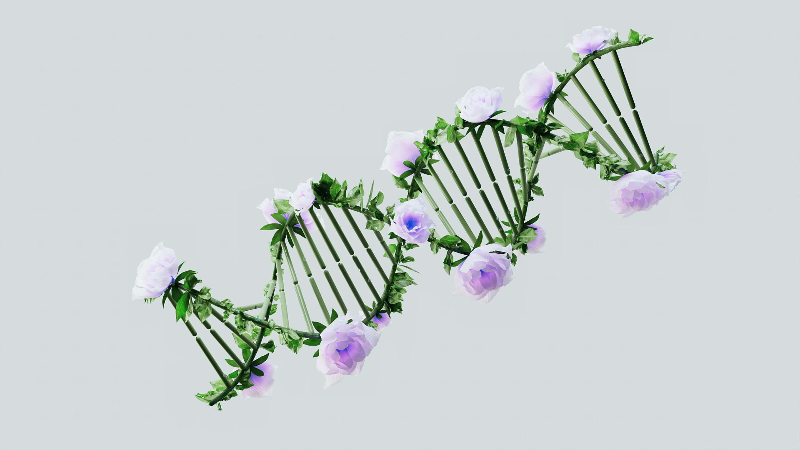 A digitized strain of DNA depicting artificial intelligence and medical science.