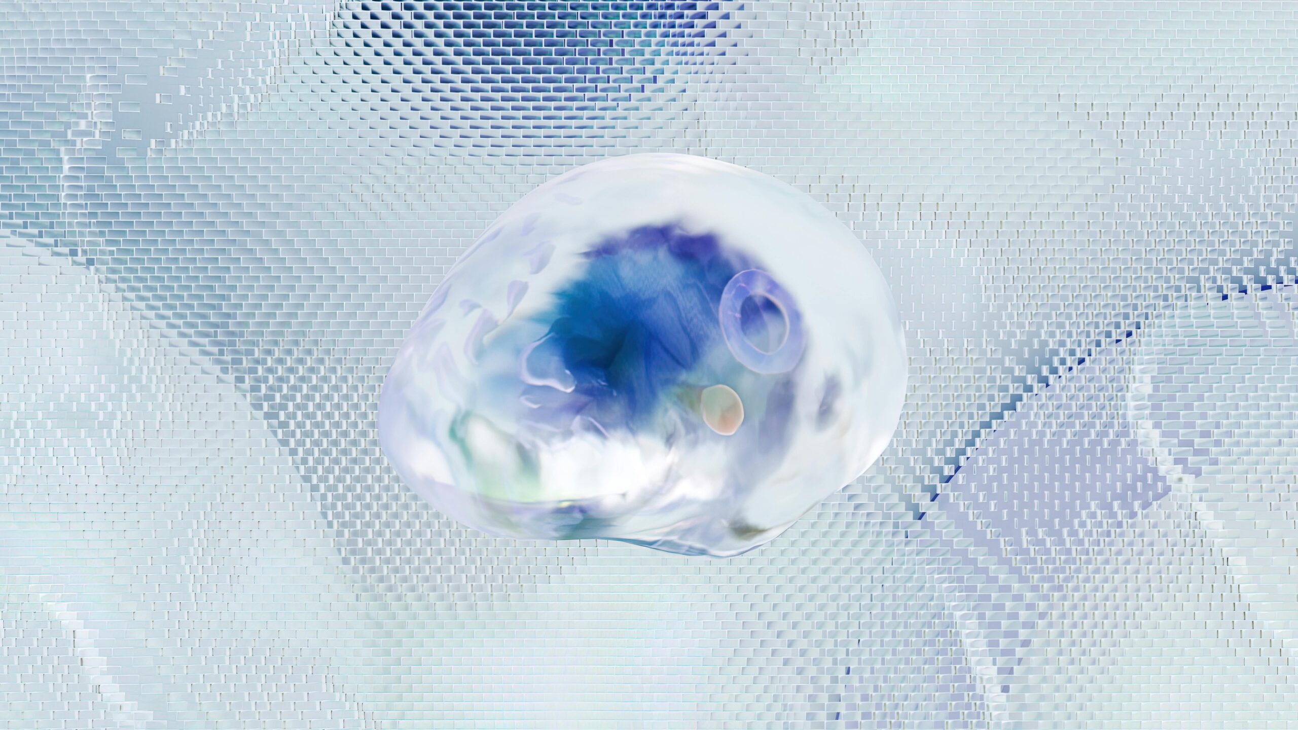 A digitized brain depicted artificial intelligence or AI.