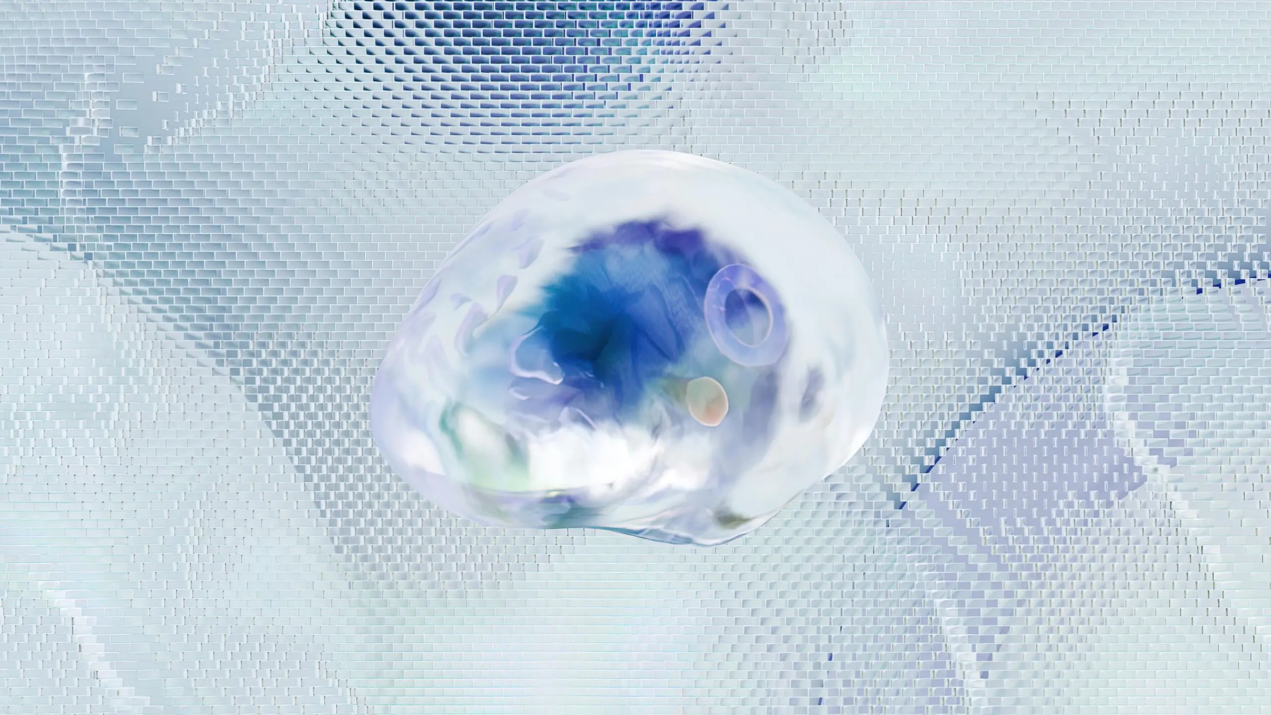 A digitized brain depicted artificial intelligence or AI.