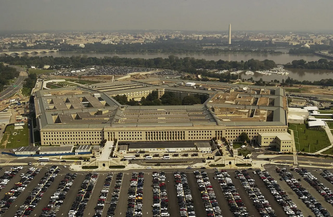 An aerial view of the Pentagon in Arlington County, Virginia.