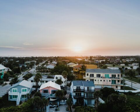 A sunset of Cape Canaveral, Florida.