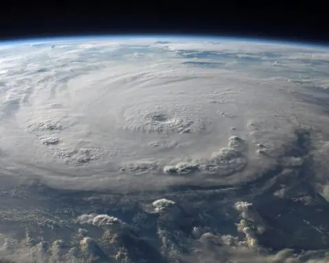 A bird's eye view of Hurricane Helene.