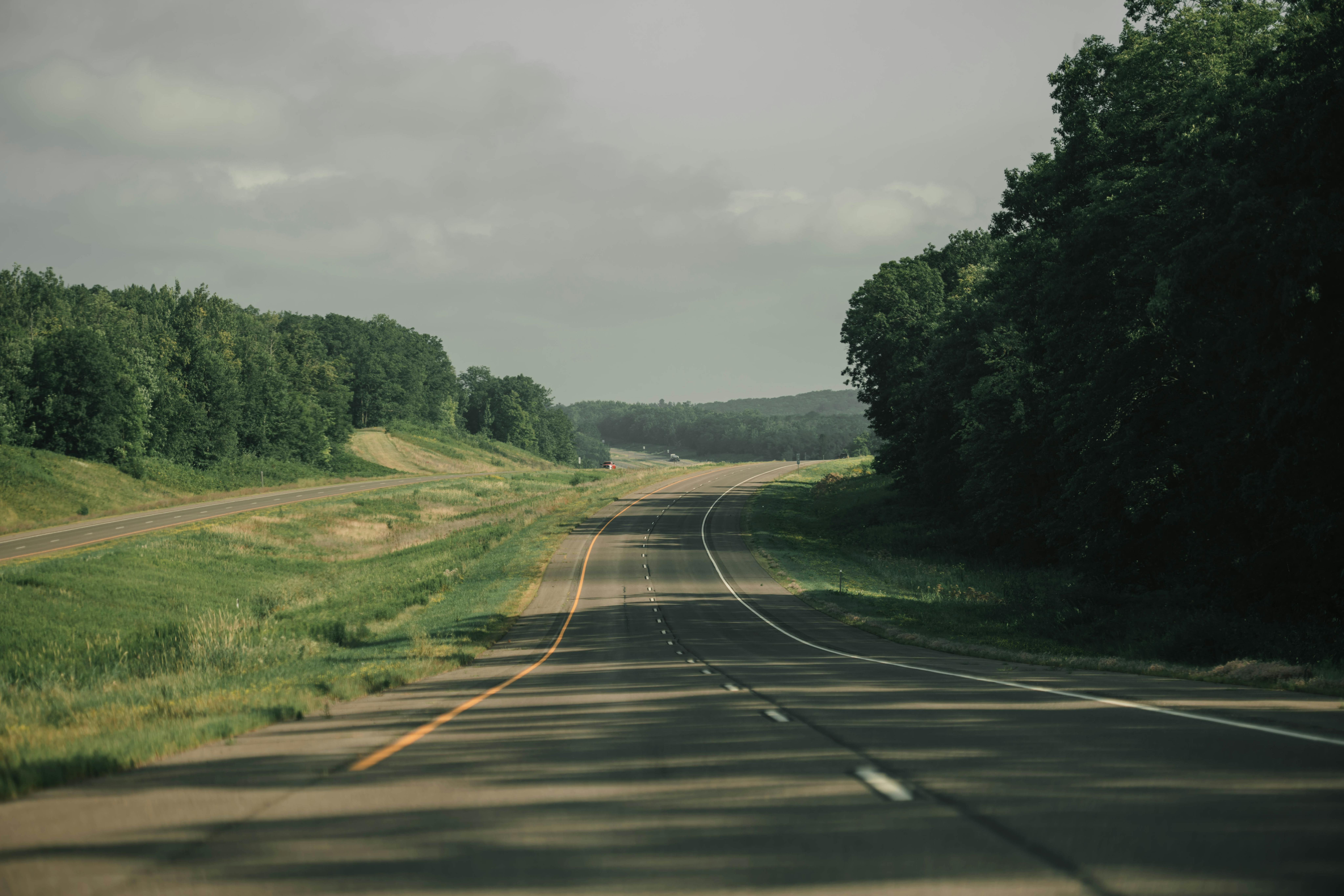 A highway in Nebraska from the road.