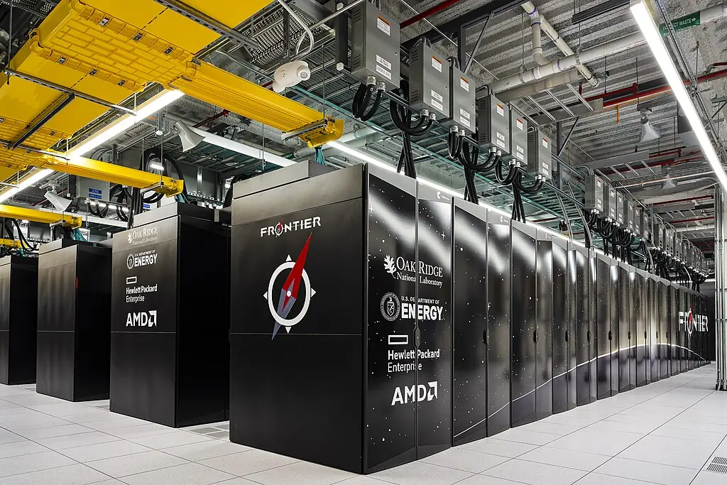 The Frontier Supercomputer, capable of Exascale computing, at the DOE's National Laboratory.