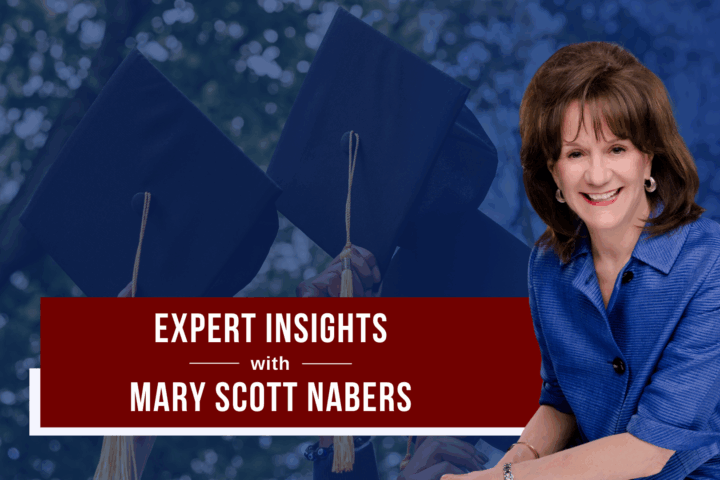 Mary Scott Nabers before college graduates for her weekly column.