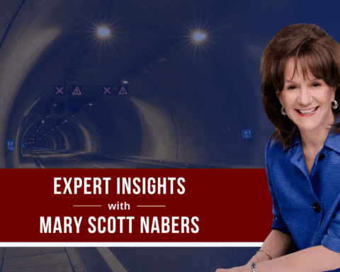 Mary Scott Nabers before a tunnel for her weekly column.