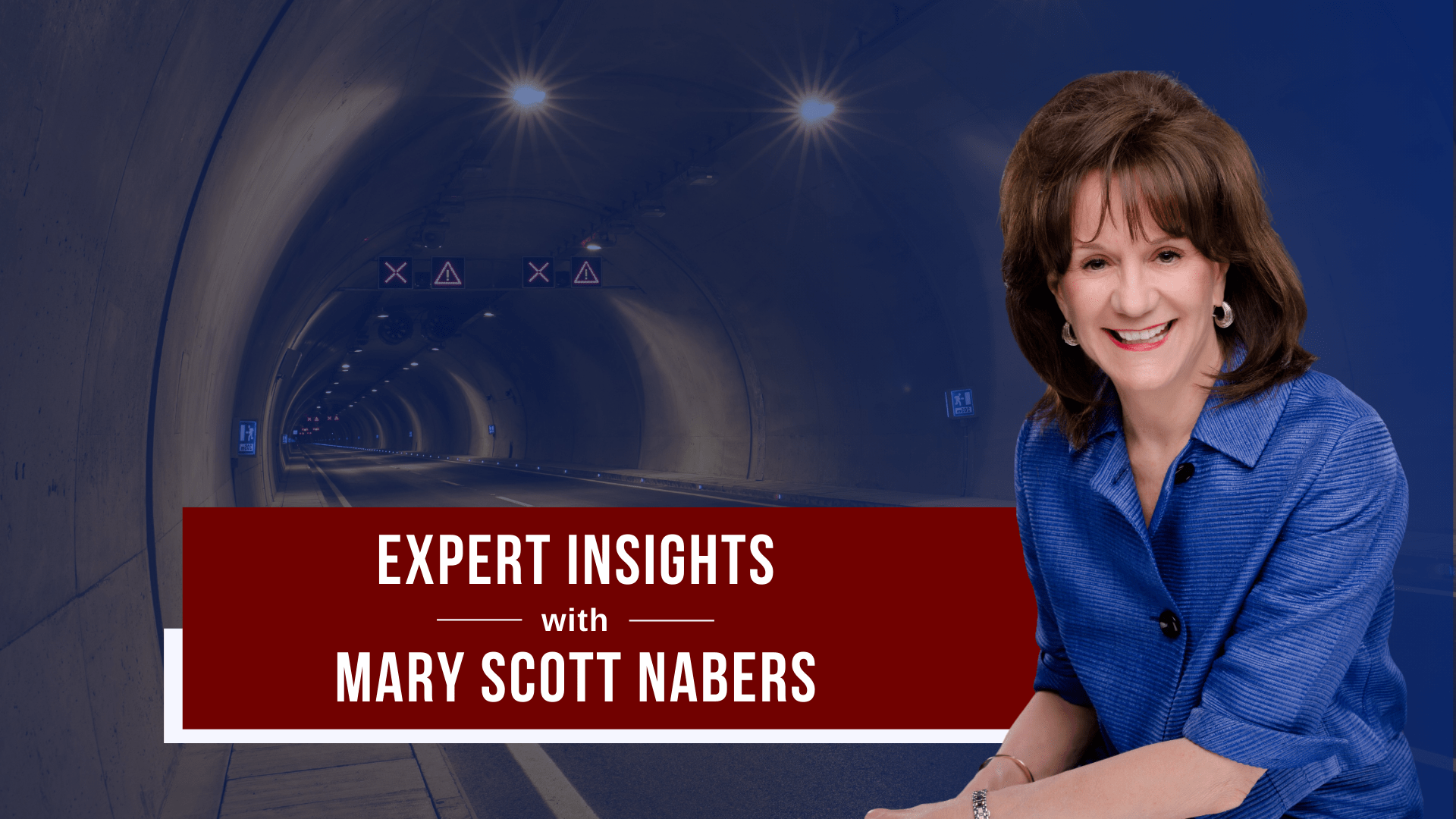 Mary Scott Nabers before a tunnel for her weekly column.