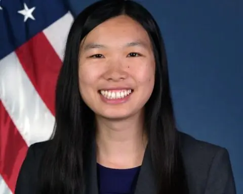 A portrait of Florence Simon, the director of the Office of Innovation in San Francisco's Mayor's office.