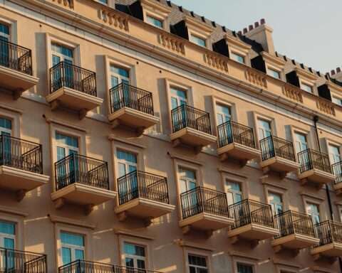 An apartment complex with affordable housing options for residents.
