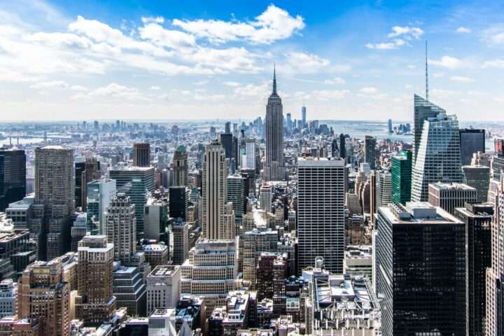 A view of the New York City skyline.