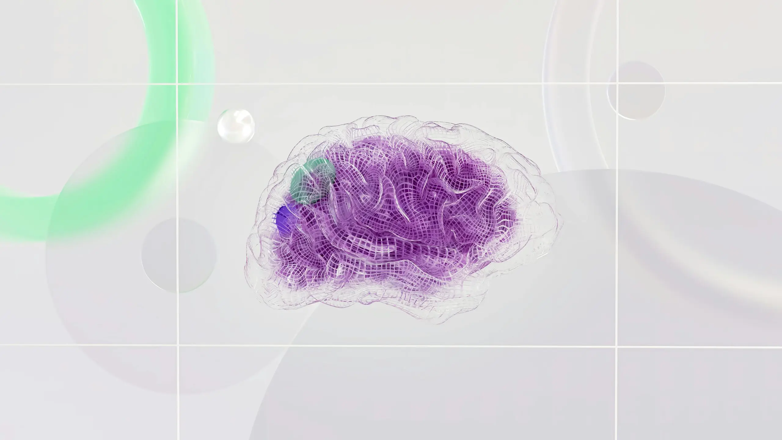 A digitized brain symbolizing complex problems.