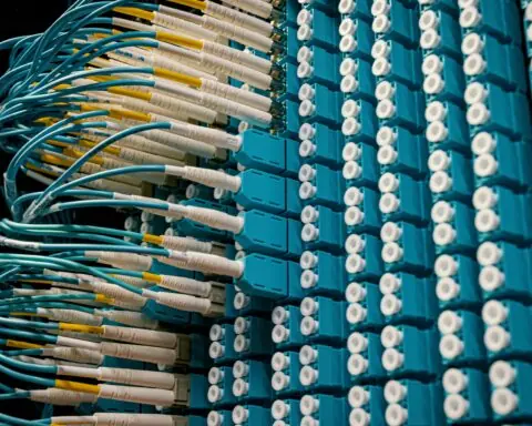 Internet cables connect people to broadband.