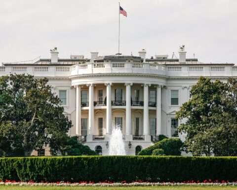 The front of the White House in Washington D.C.