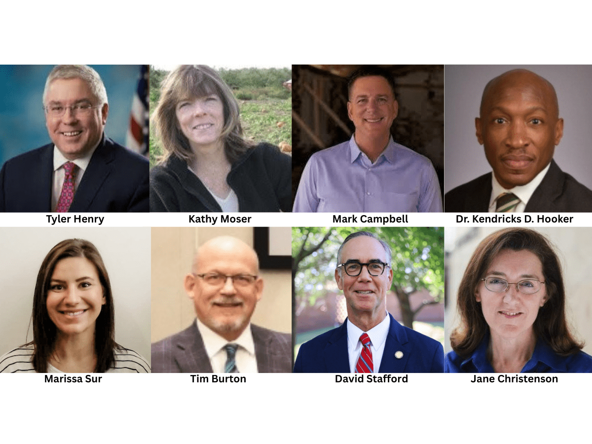 A collage of public sector leadership changes throughout the nation.