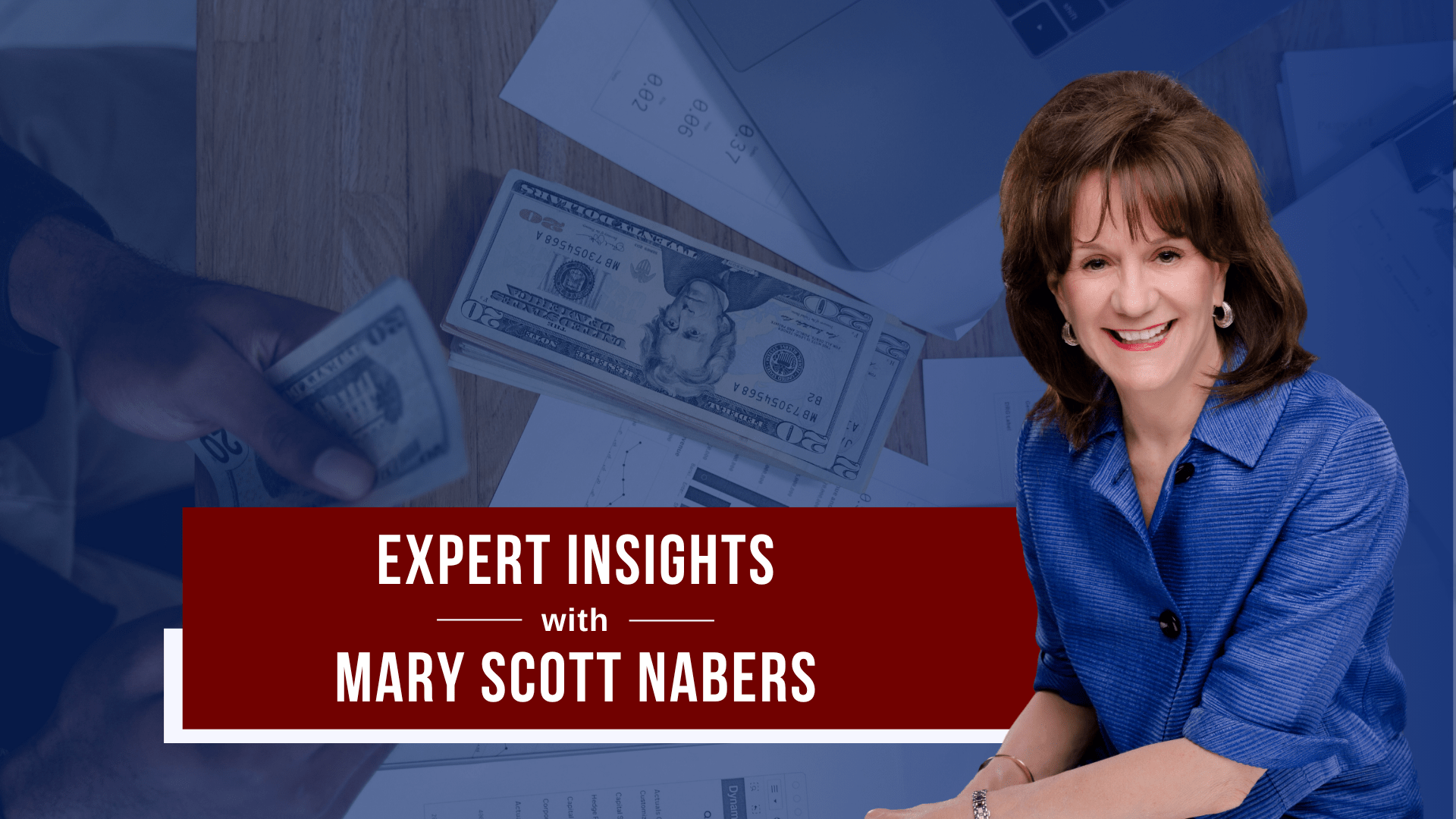 Mary Scott Nabers before planning documents for her weekly column.