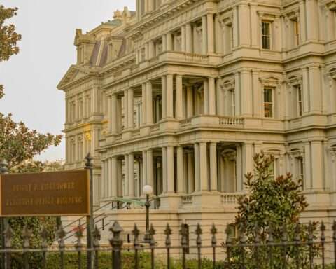 The exterior of a federal government building in Washington, D.C.