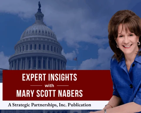 Mary Scott Nabers before the congress building in Washington D.C. for her weekly insight.